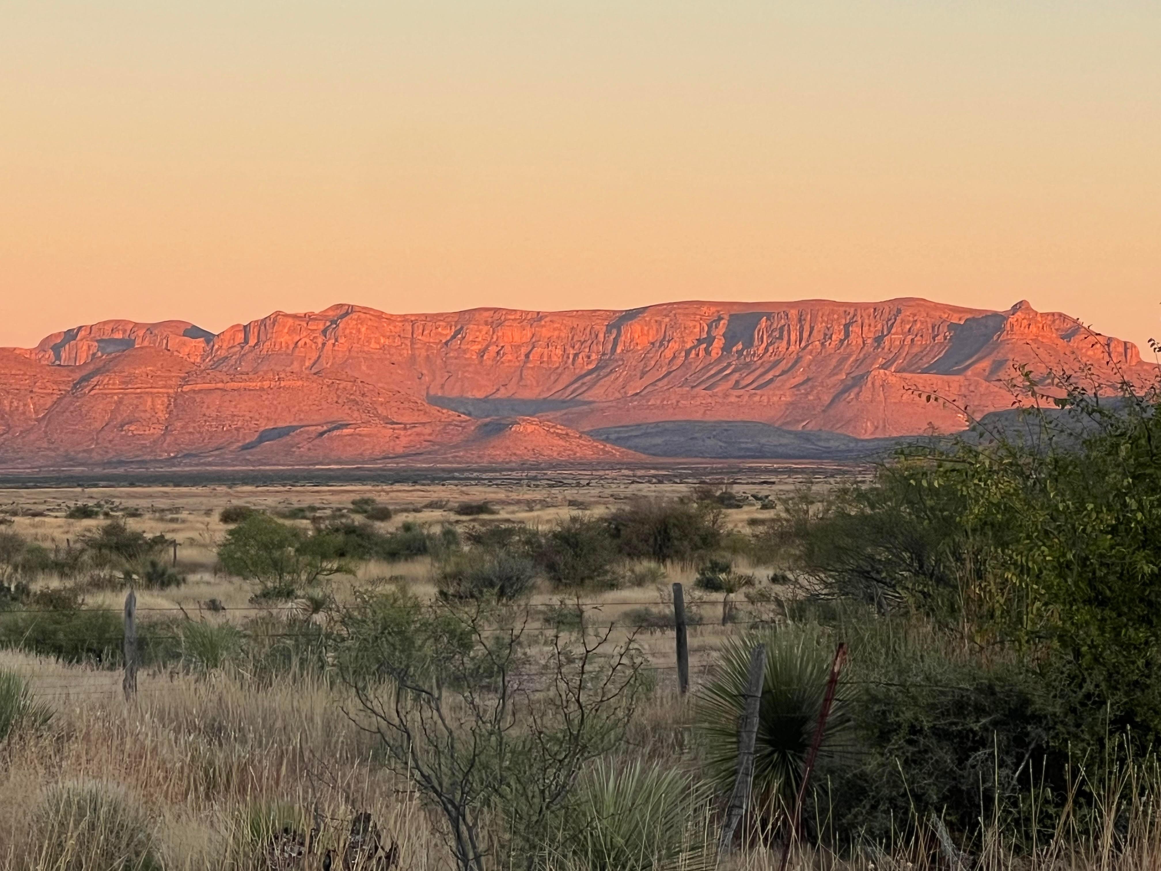 Sunrise on mountain range