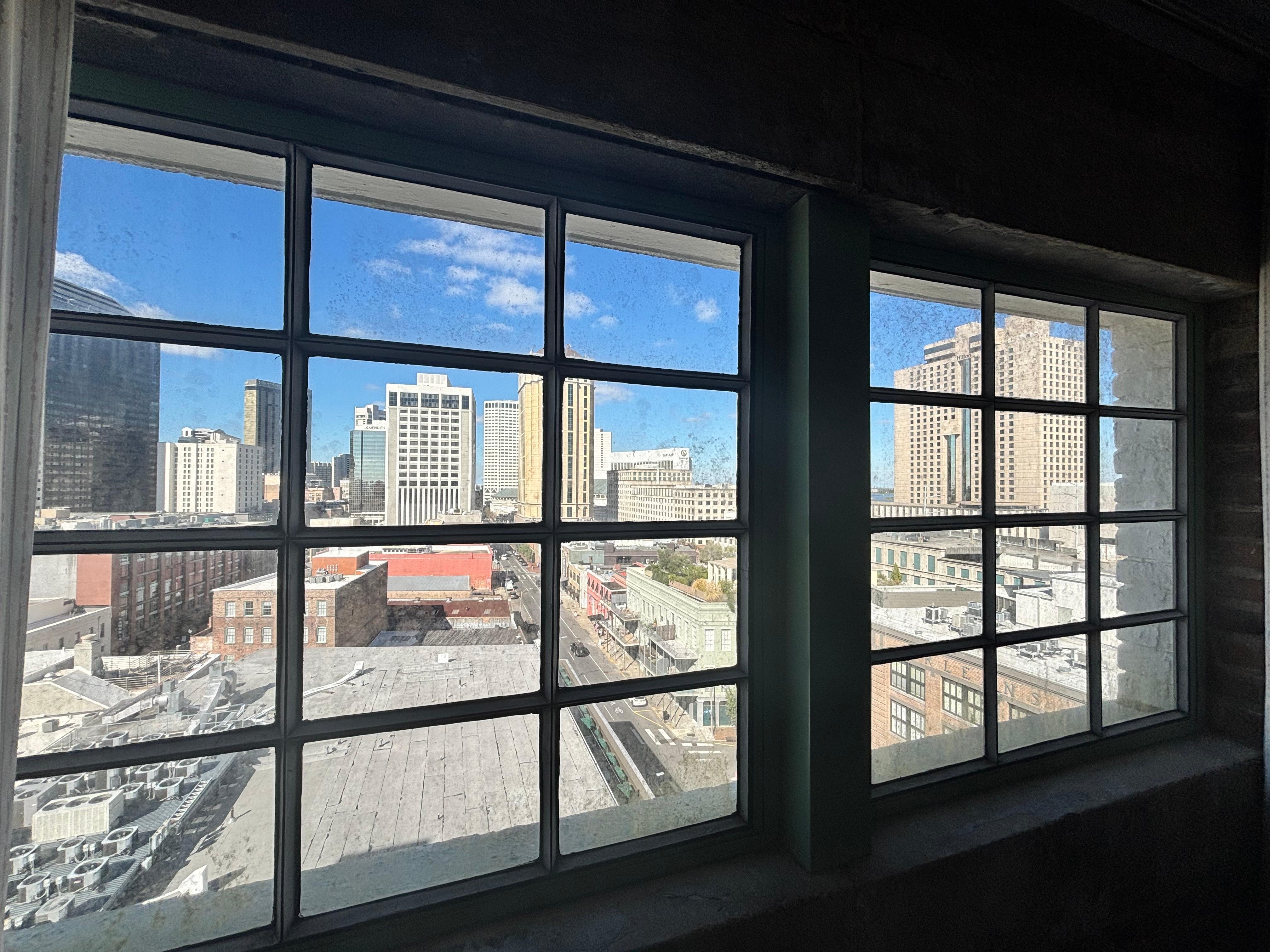 View of the city skyline from view.