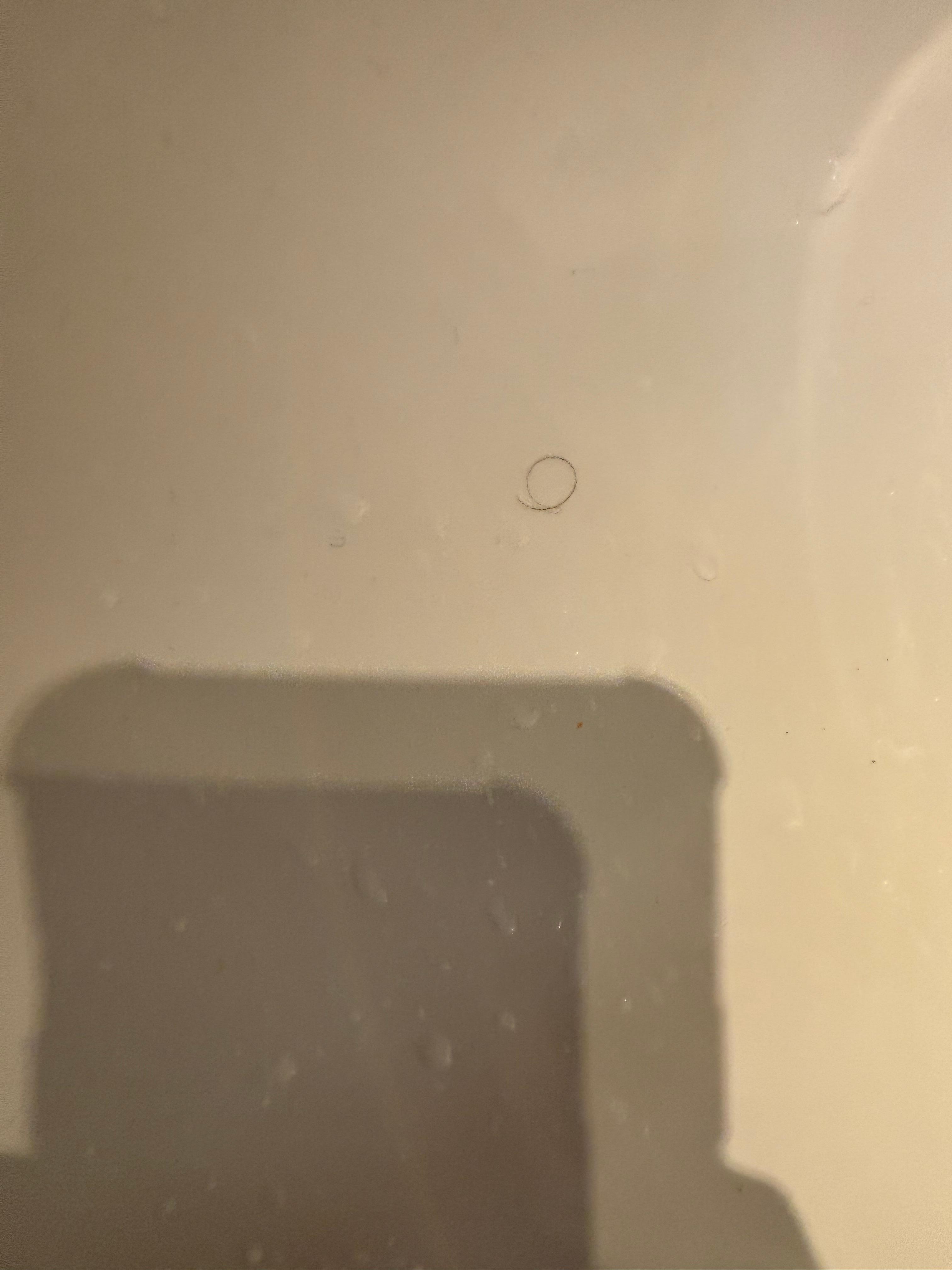 Short curly hair in the sink 