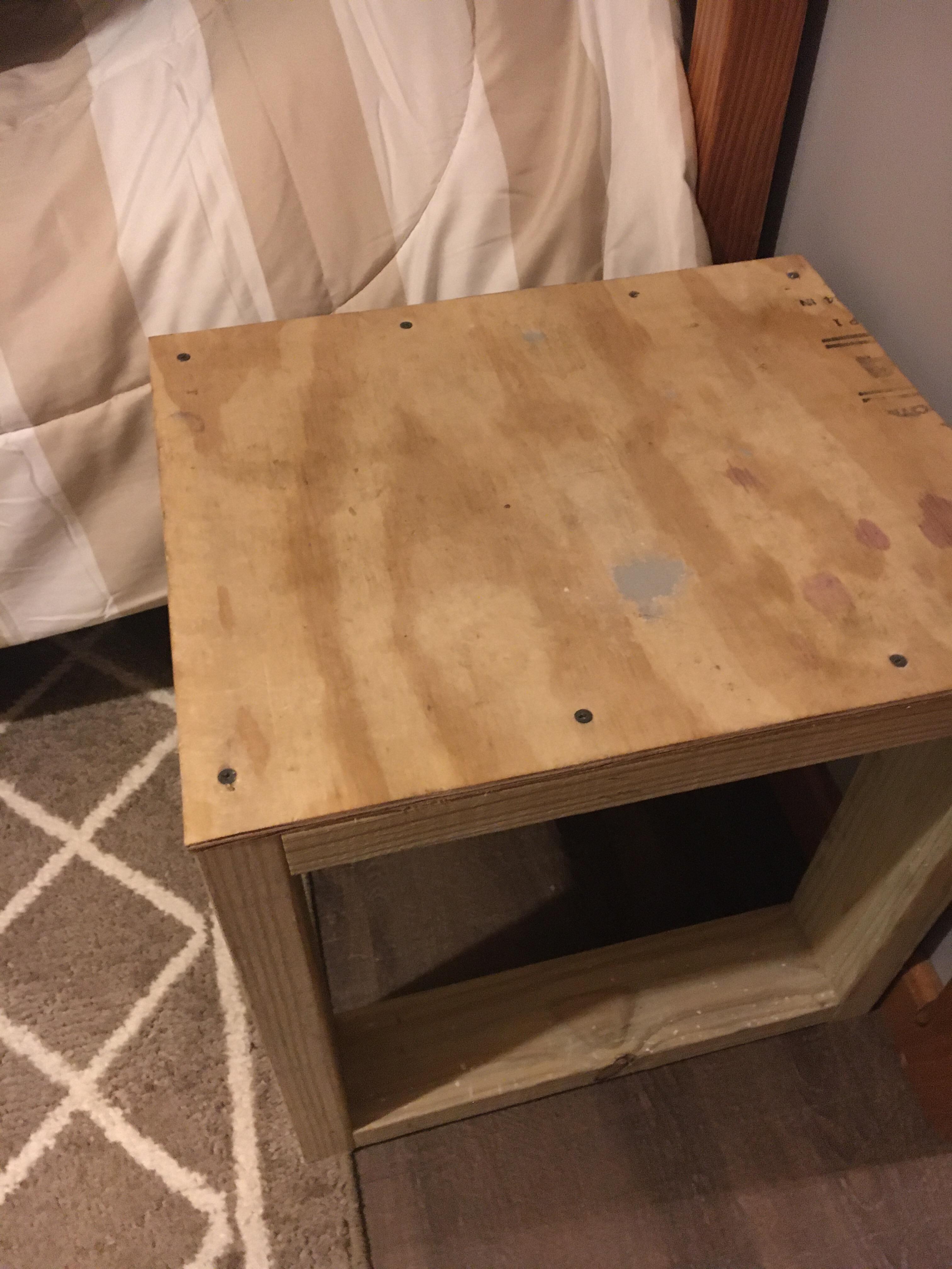 This was the lovely bedside table in one bedroom. The other bedroom didn’t even have that.