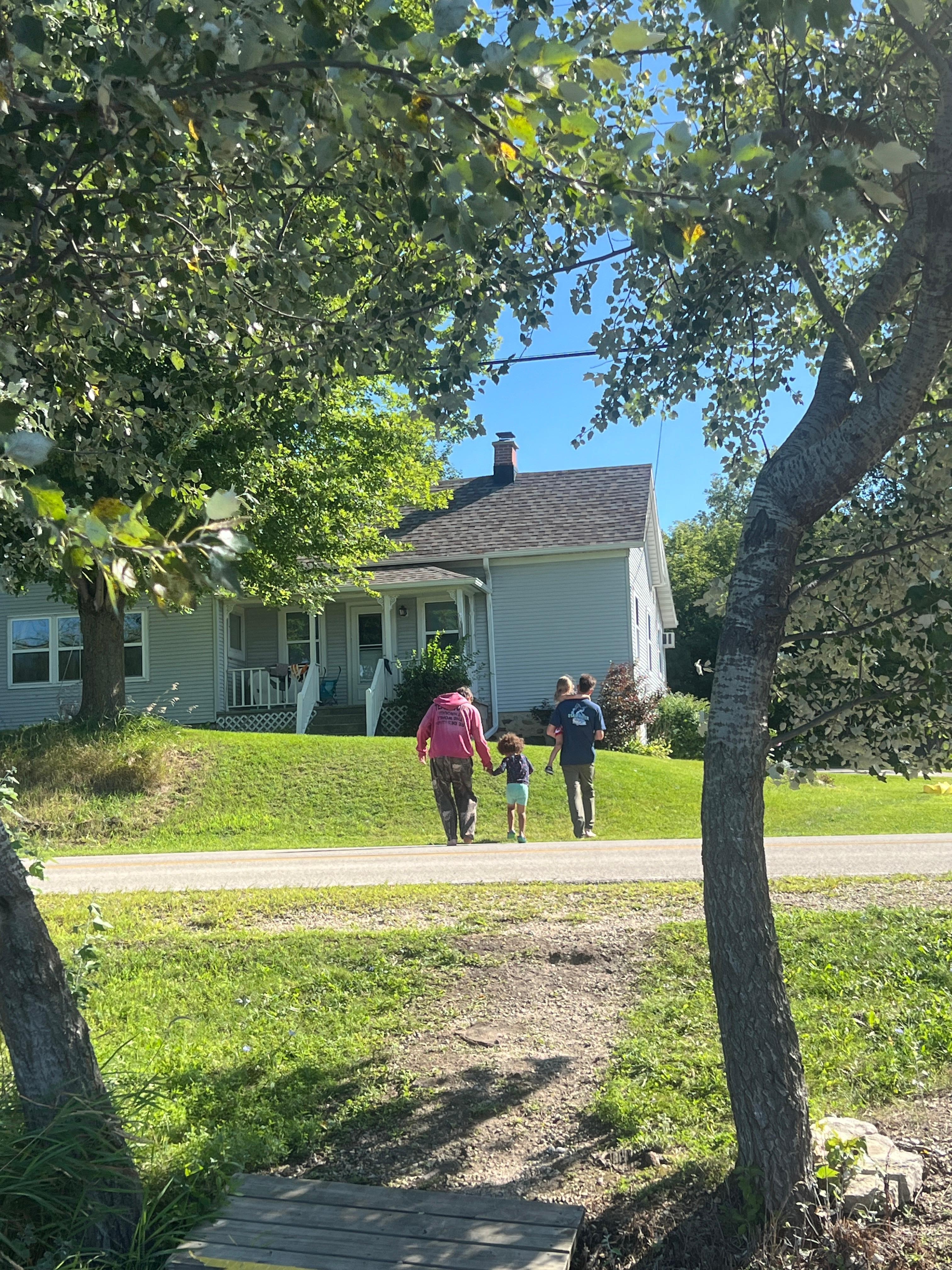View from the dock looking towards the house. 