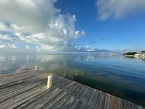 Morning from the dock. Calm seas
