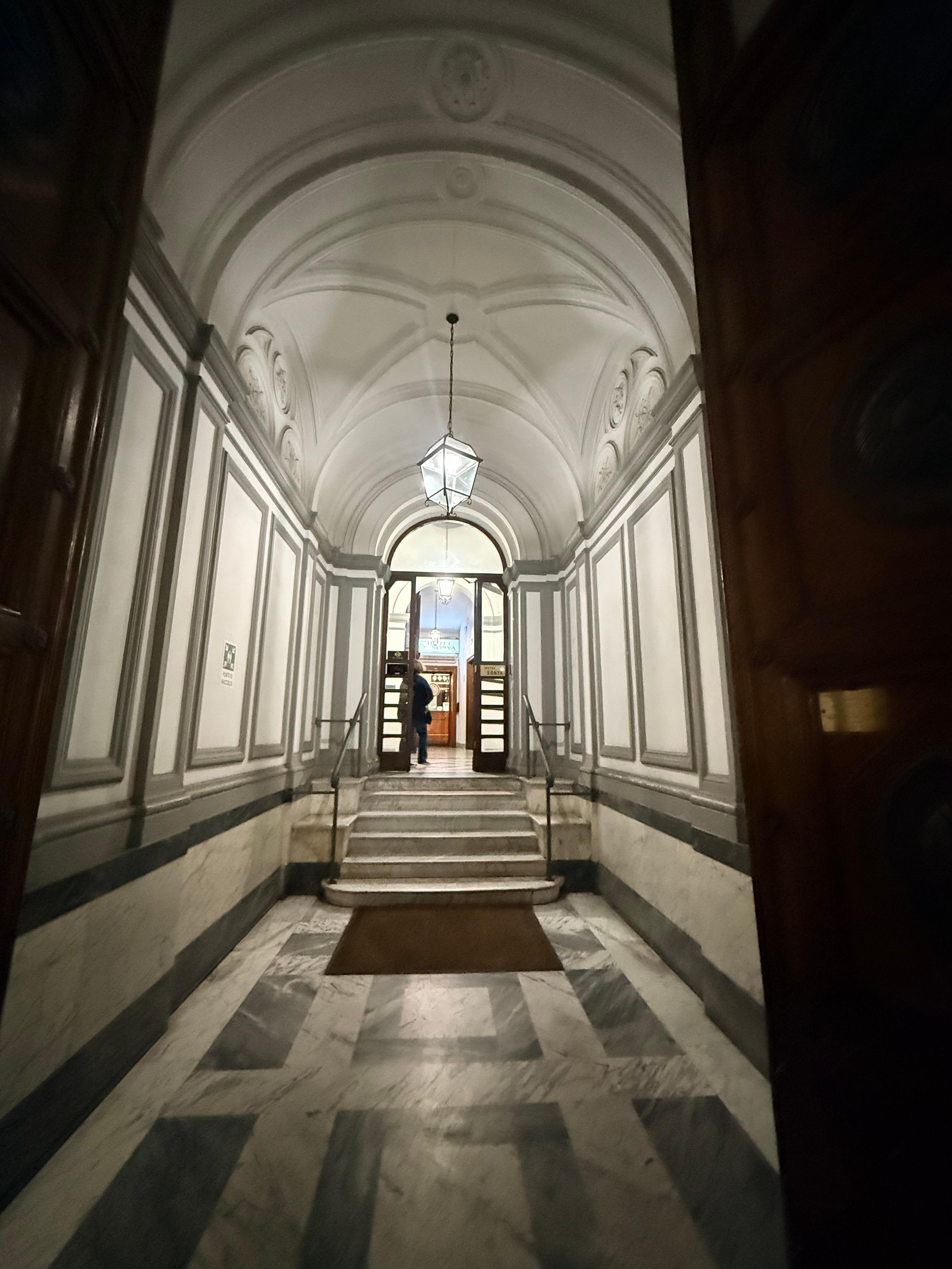 Entrance to the building. 