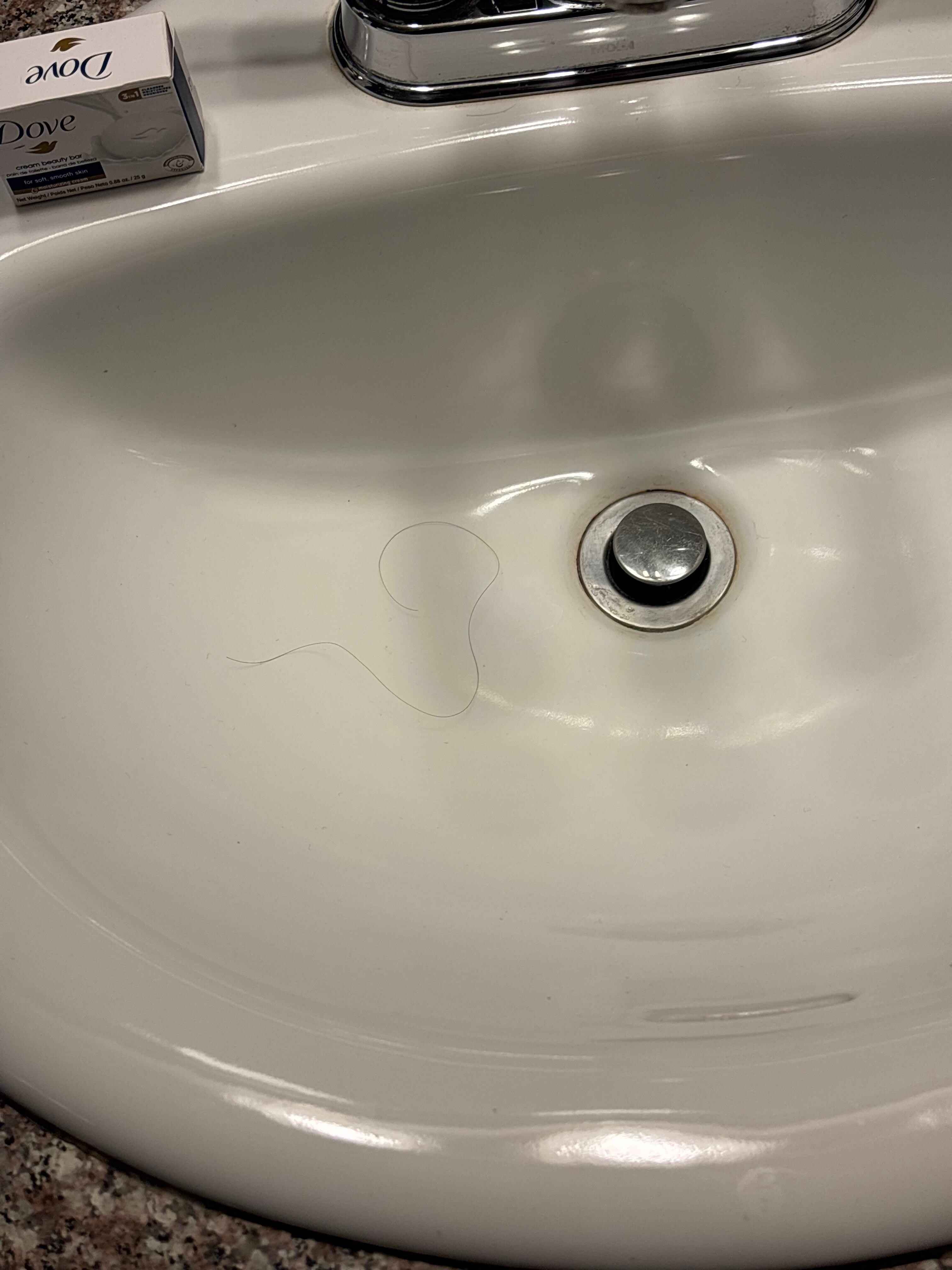 Hairs in the sink