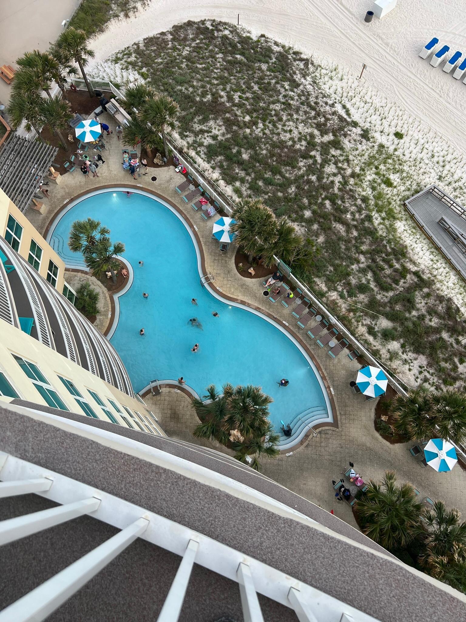 Pool from the balcony. 