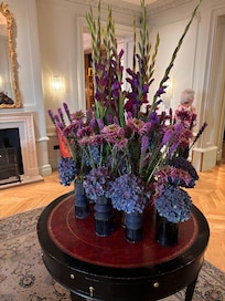 Floral display in the beautiful lobby.