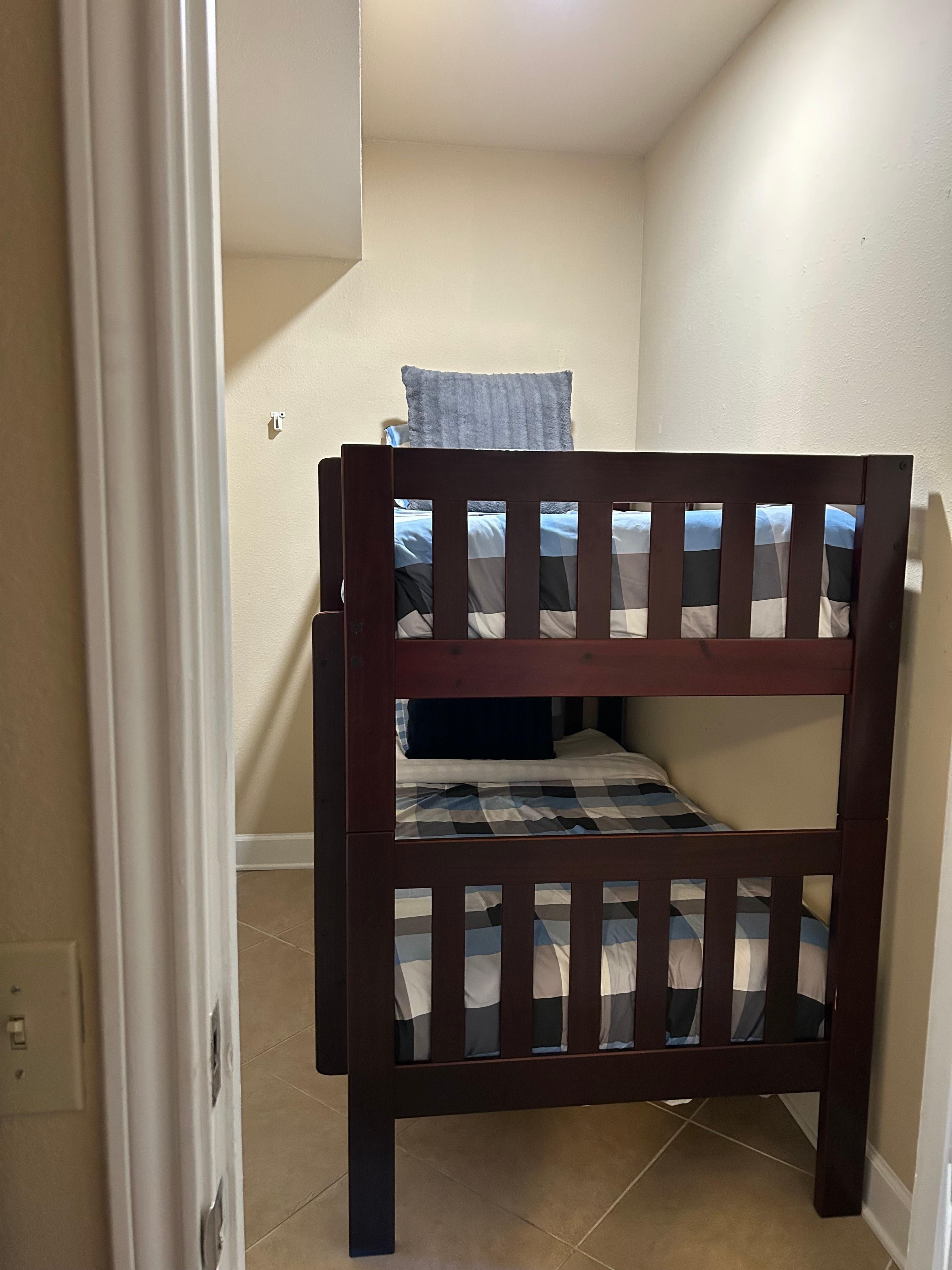 The bunk bead in the closet was creepy. Who would put people in a closet to sleep. There has to be another way to do this. 