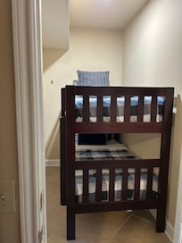 The bunk bead in the closet was creepy. Who would put people in a closet to sleep. There has to be another way to do this.