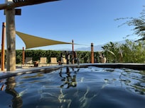 Relaxing hot tub