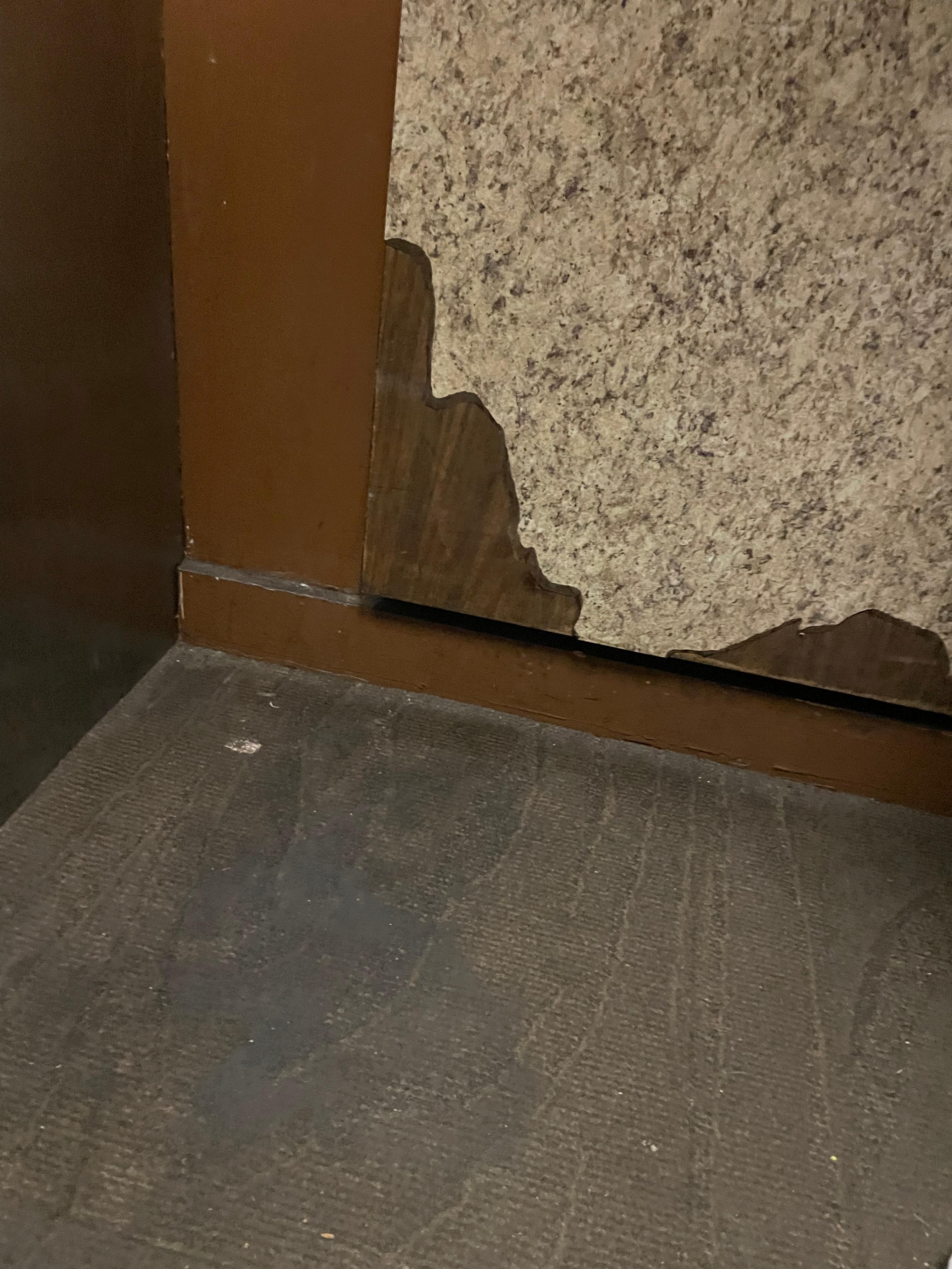 Inside elevator - Poor condition