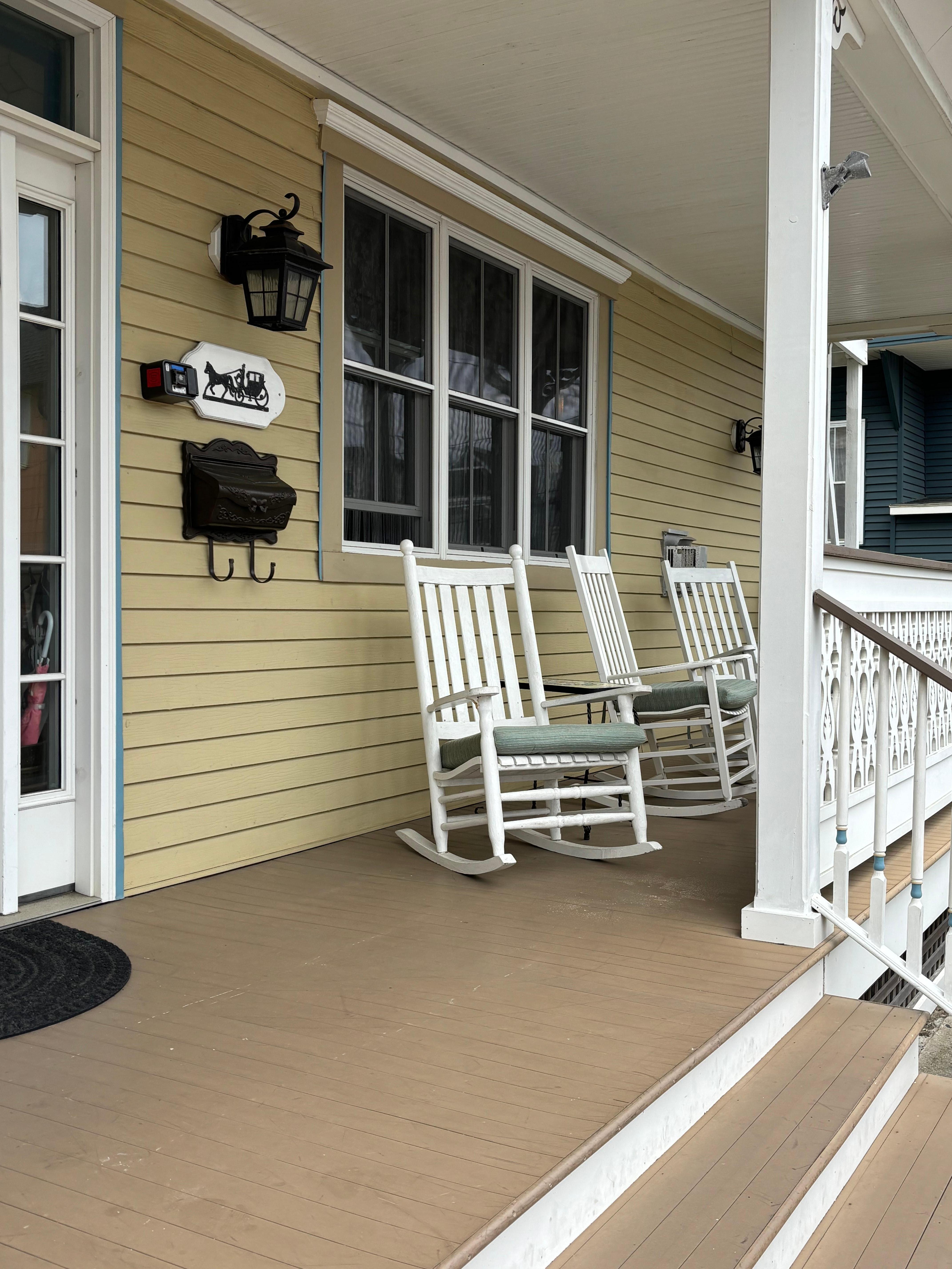 Rockets on porch