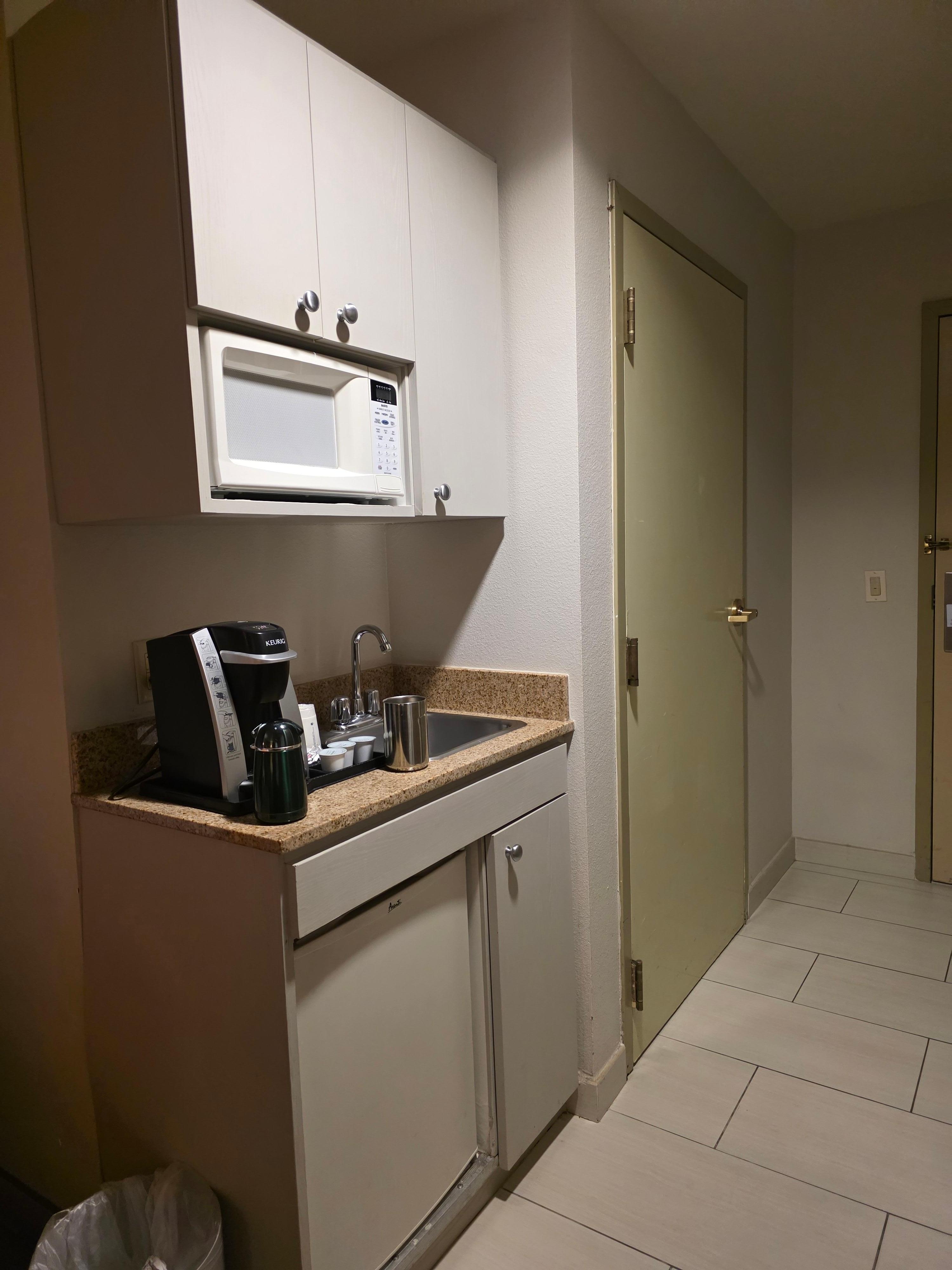 Microwave,  frig and extra sink is a plus