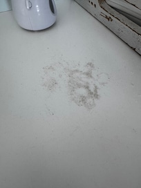 Sand on the nightstand