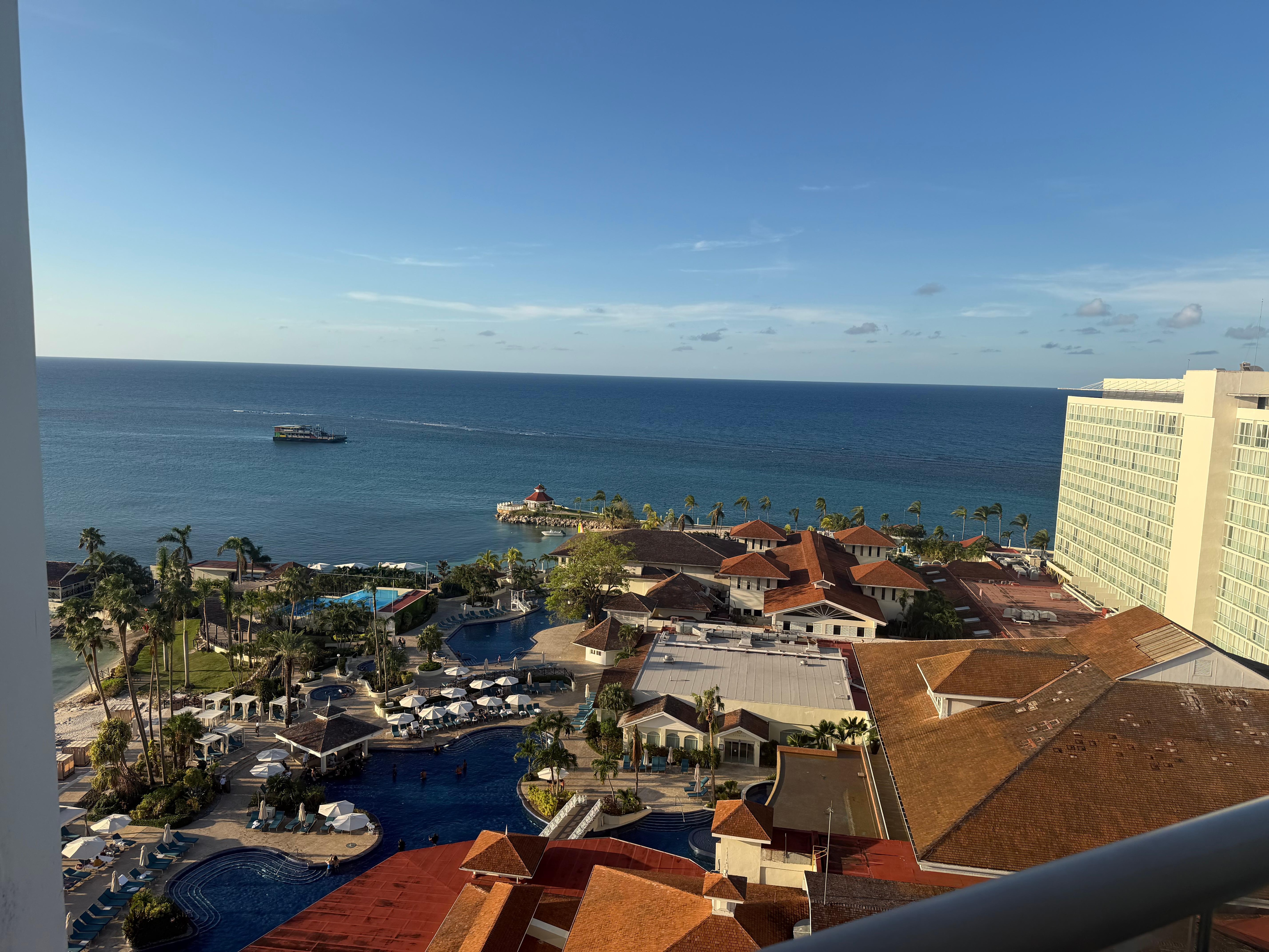 View from our balcony of the resort.