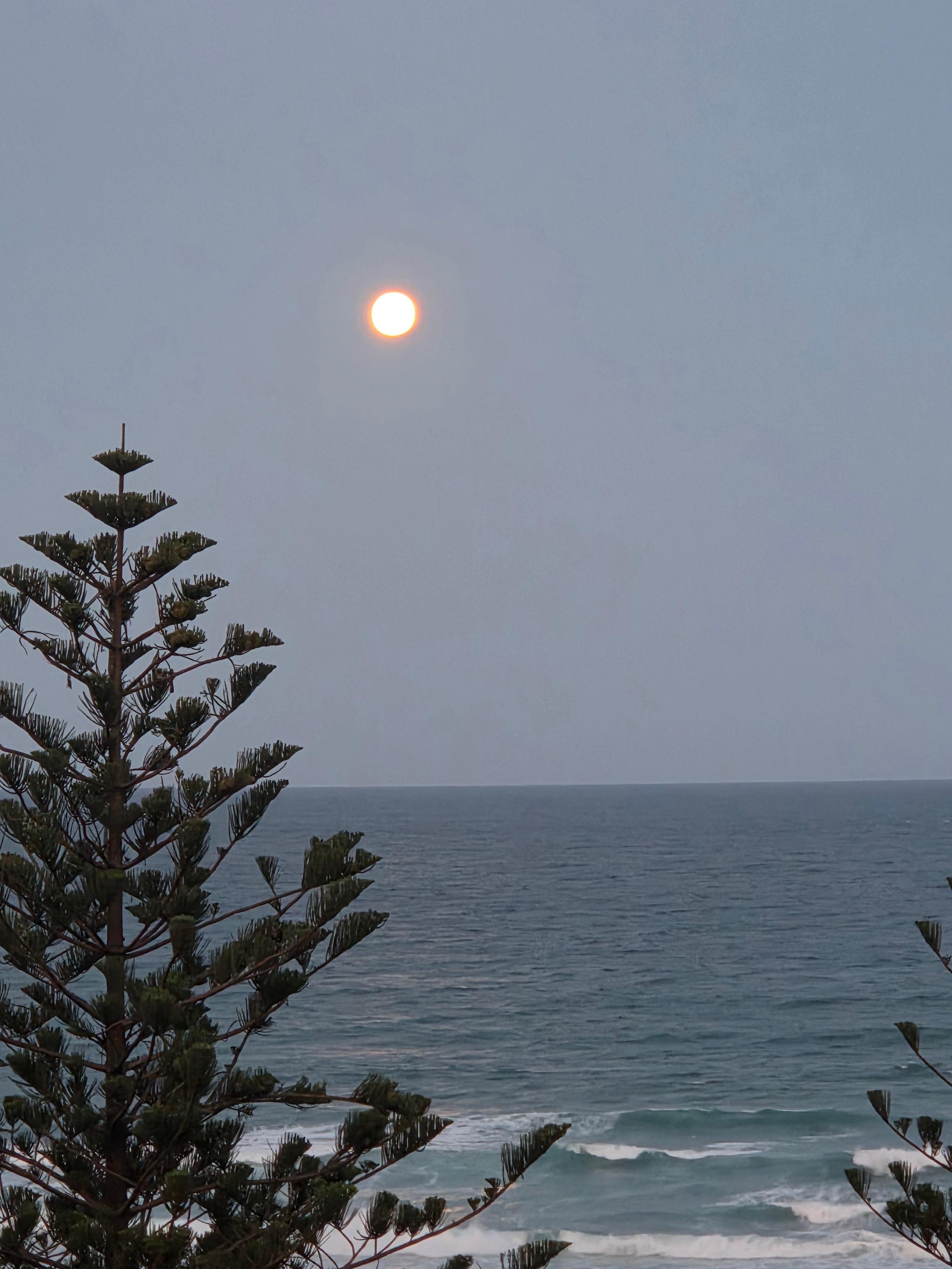 Moon over the ocean