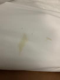 Stain on top of sheet