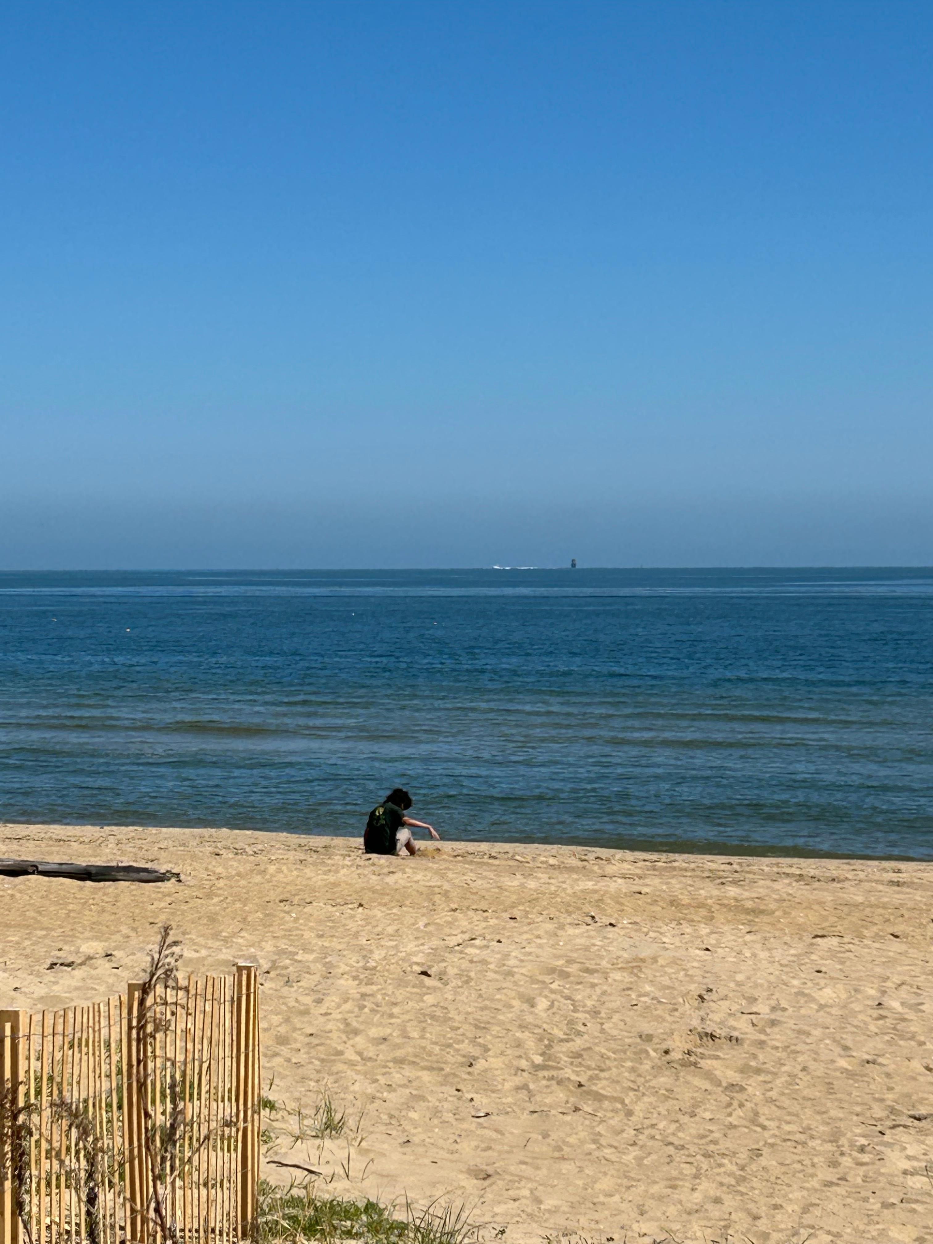 View from house into beach