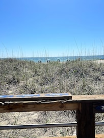 Photo from a swing on the boardwalk in front of the hotel