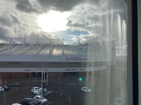 The view of the stadium from my room.