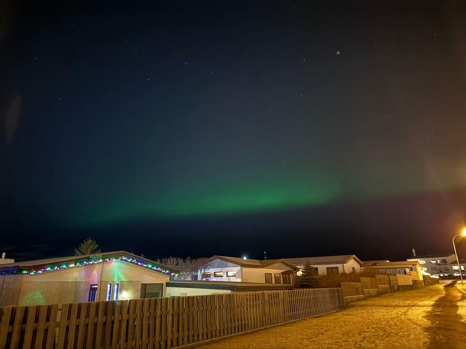Blick vom Zimmer aus. 