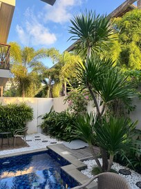 Room pool and garden terraced (shared with next door - not private)