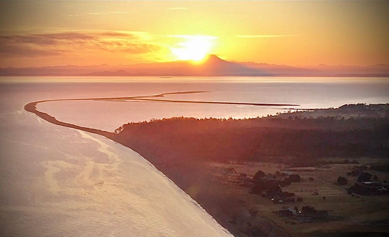 Sun rising on the Olympic Peninsula 