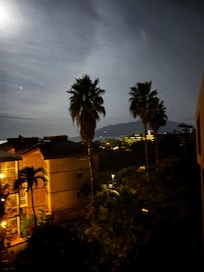 View from master bedroom at night