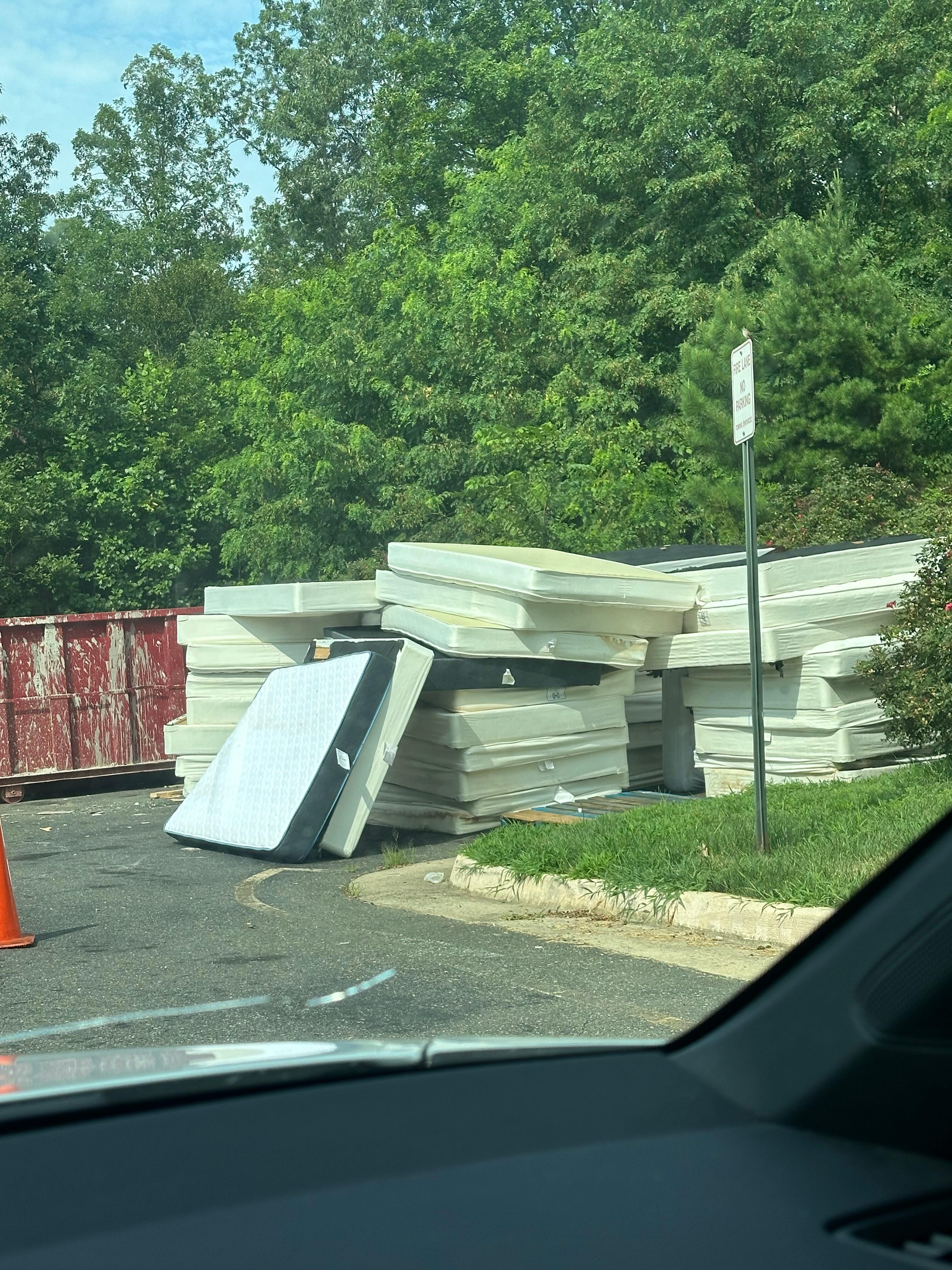 mattresses outside 