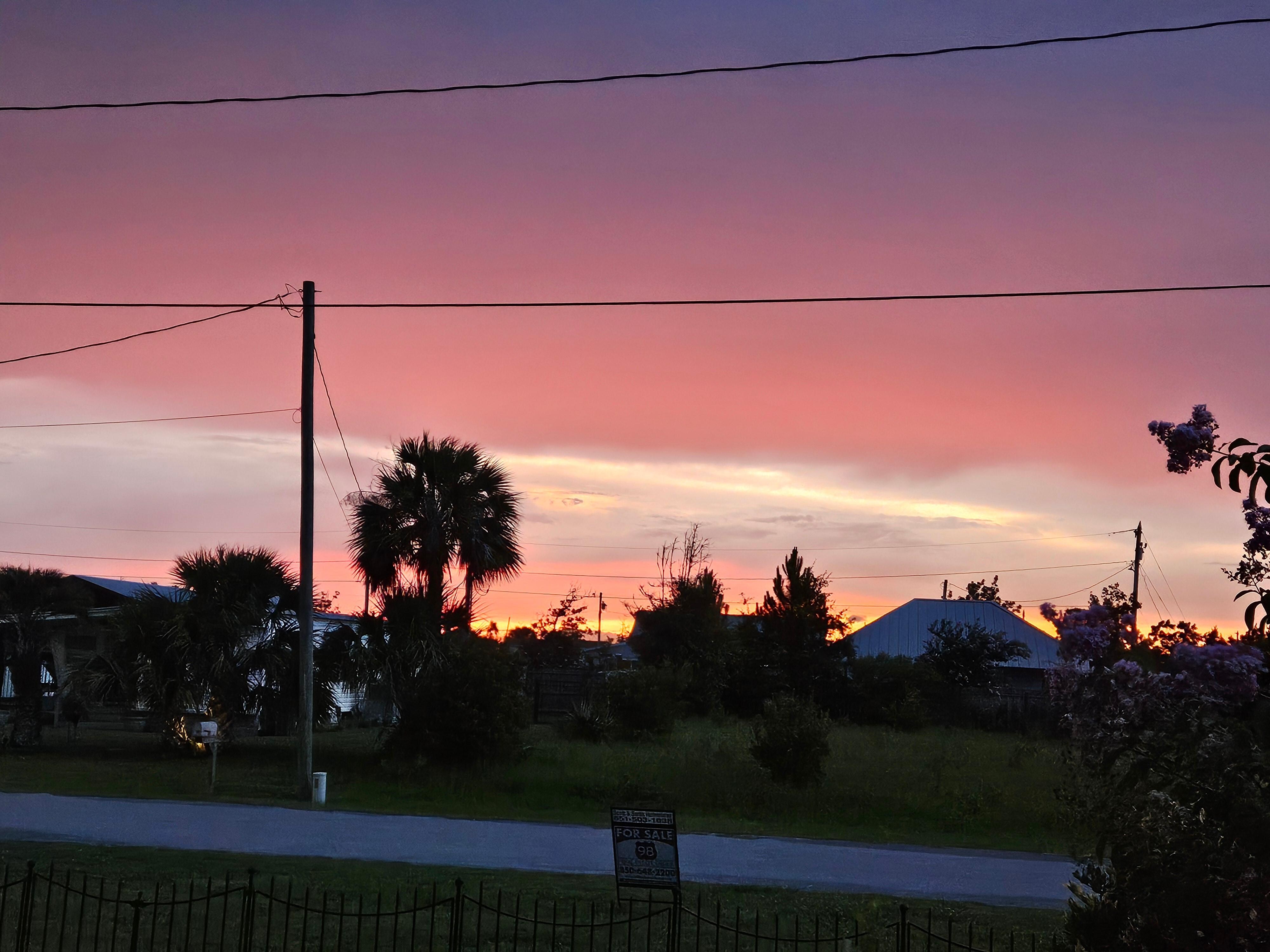 Sunset from the covered porch 