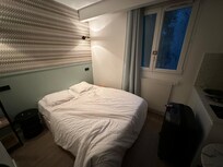 Very small apartment compared to listing pictures which have been stretched out