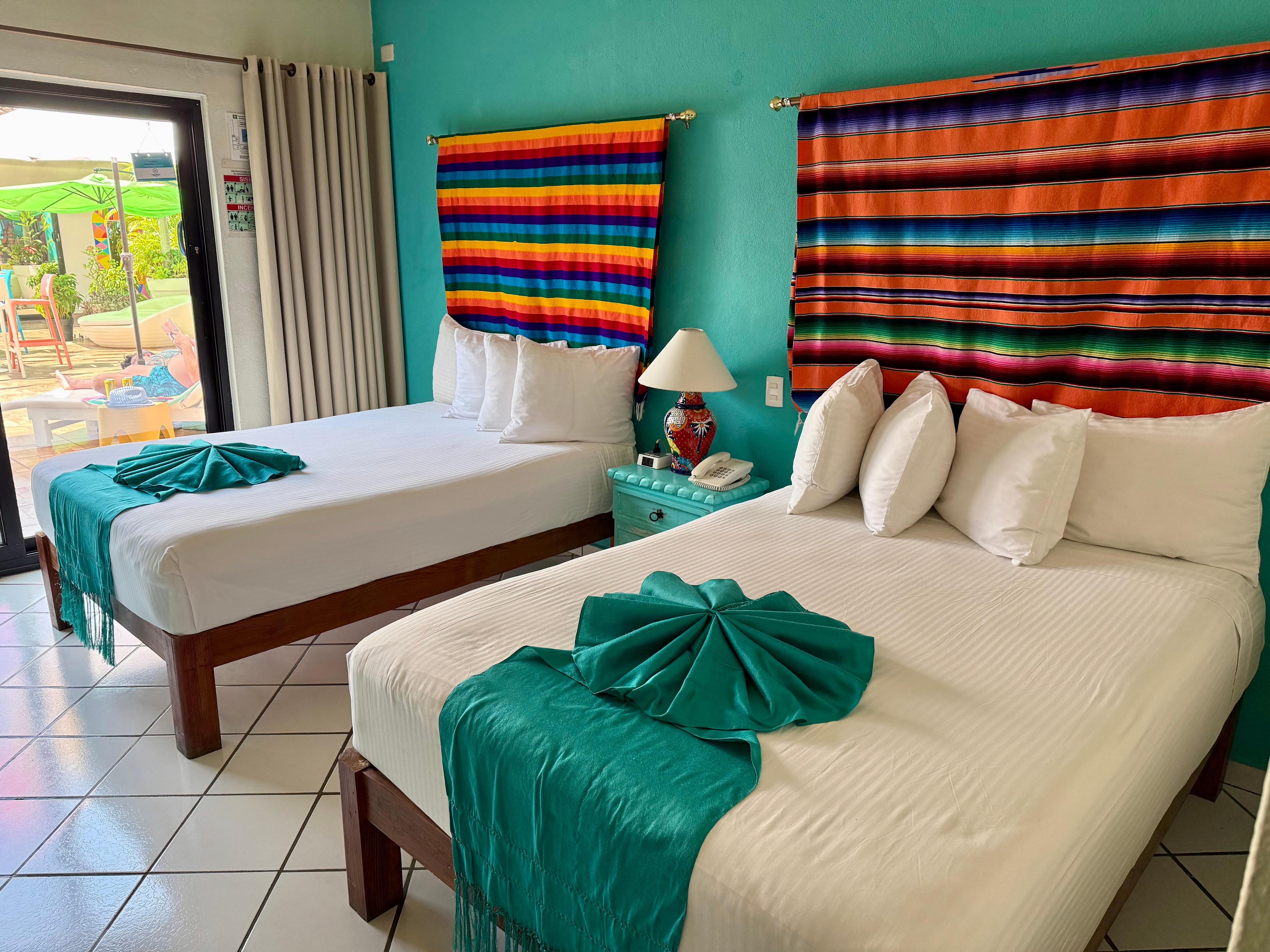 Comfortable beds; a quiet and pristine room