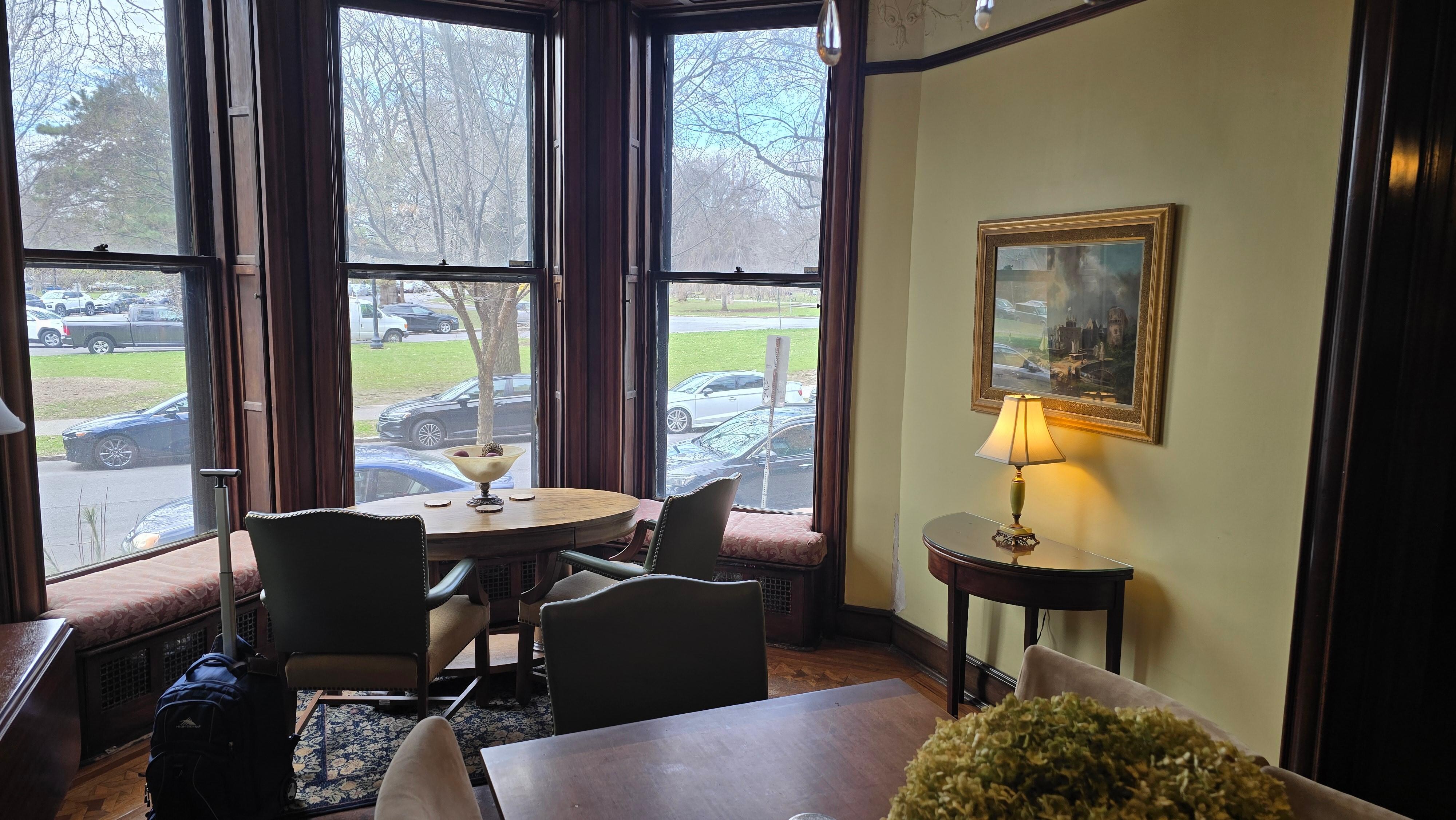 The front of the main building 