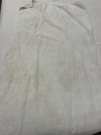 Towels were dirty.