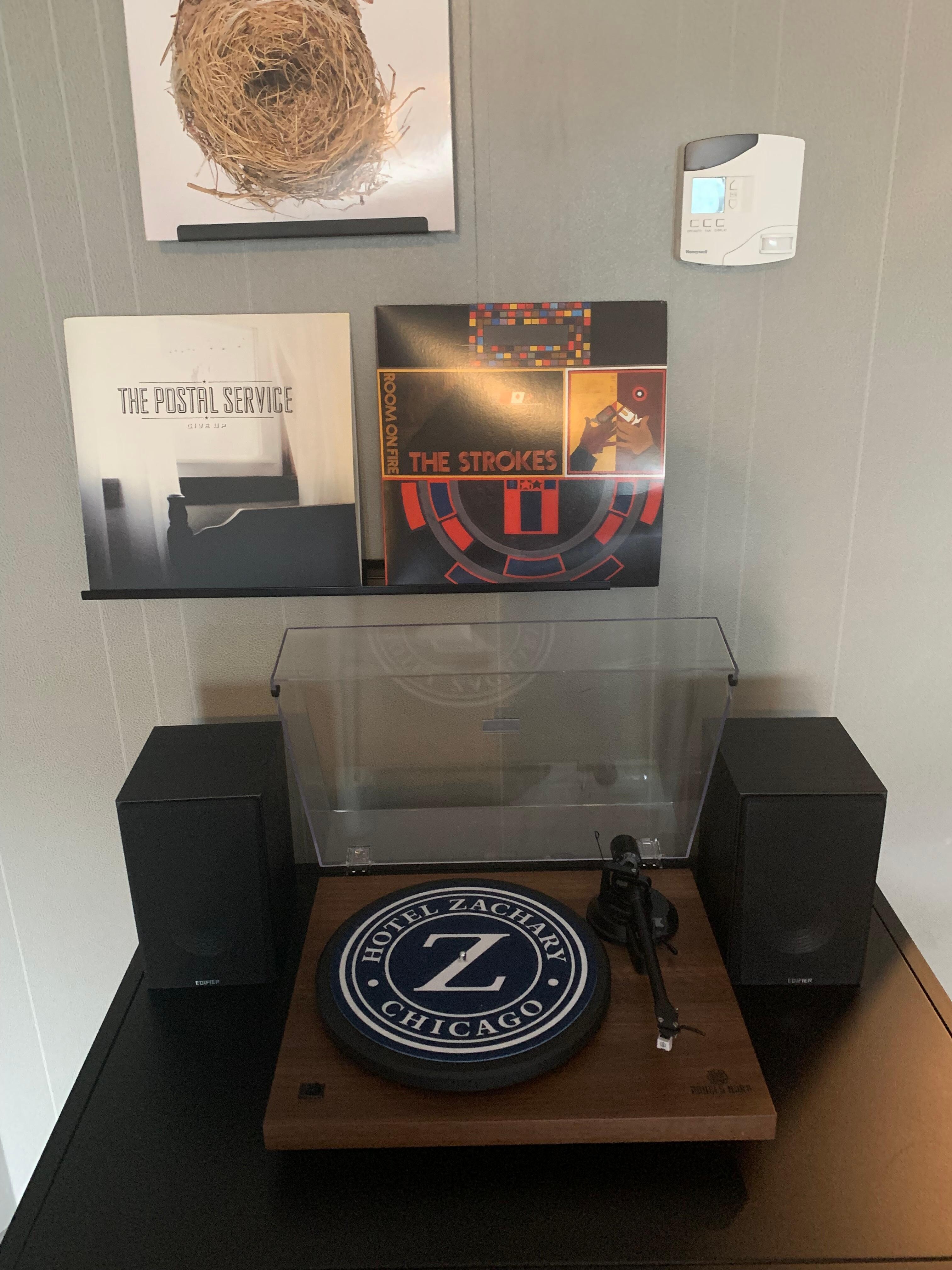 In-room turntable.