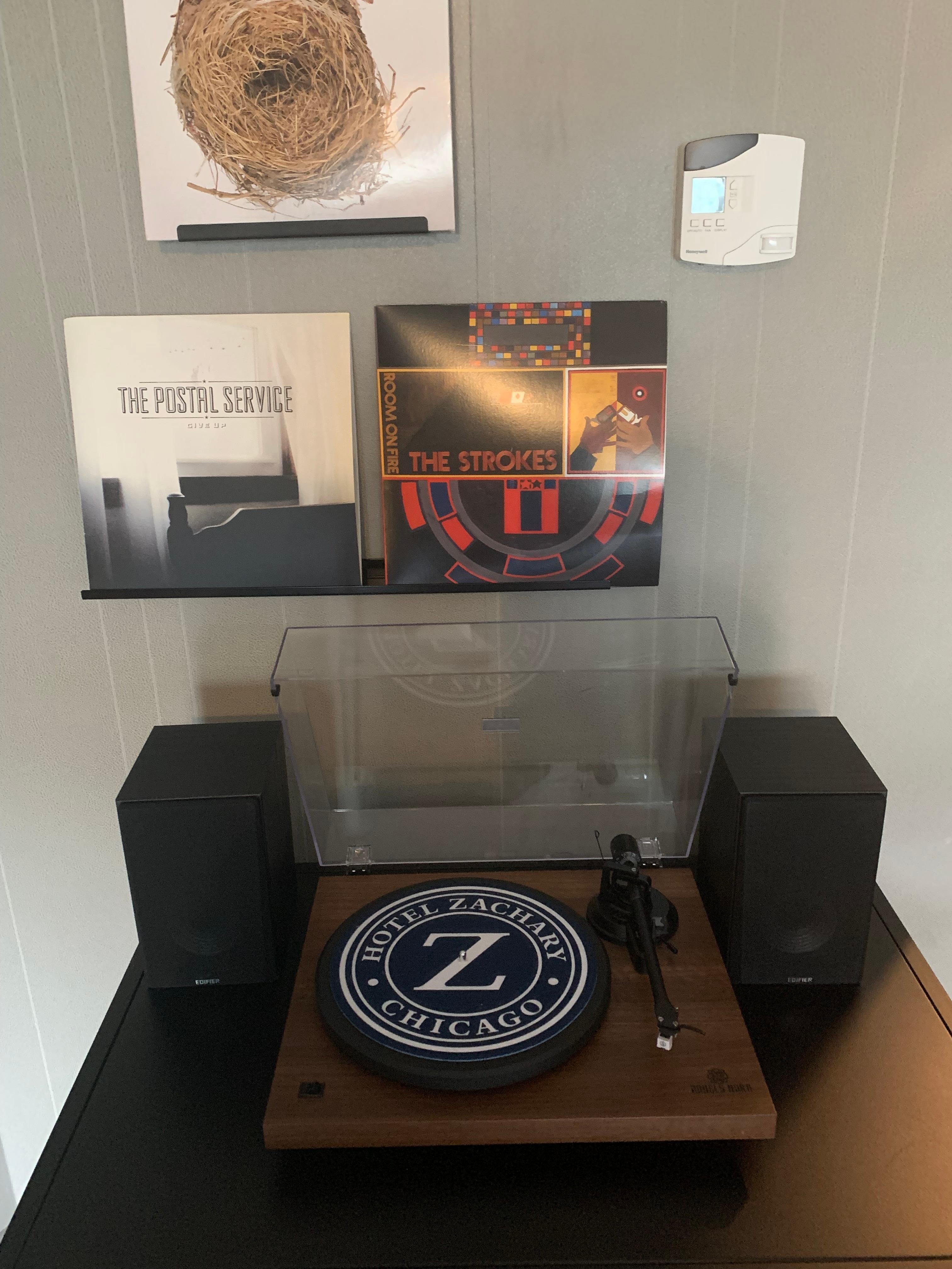 In-room turntable.