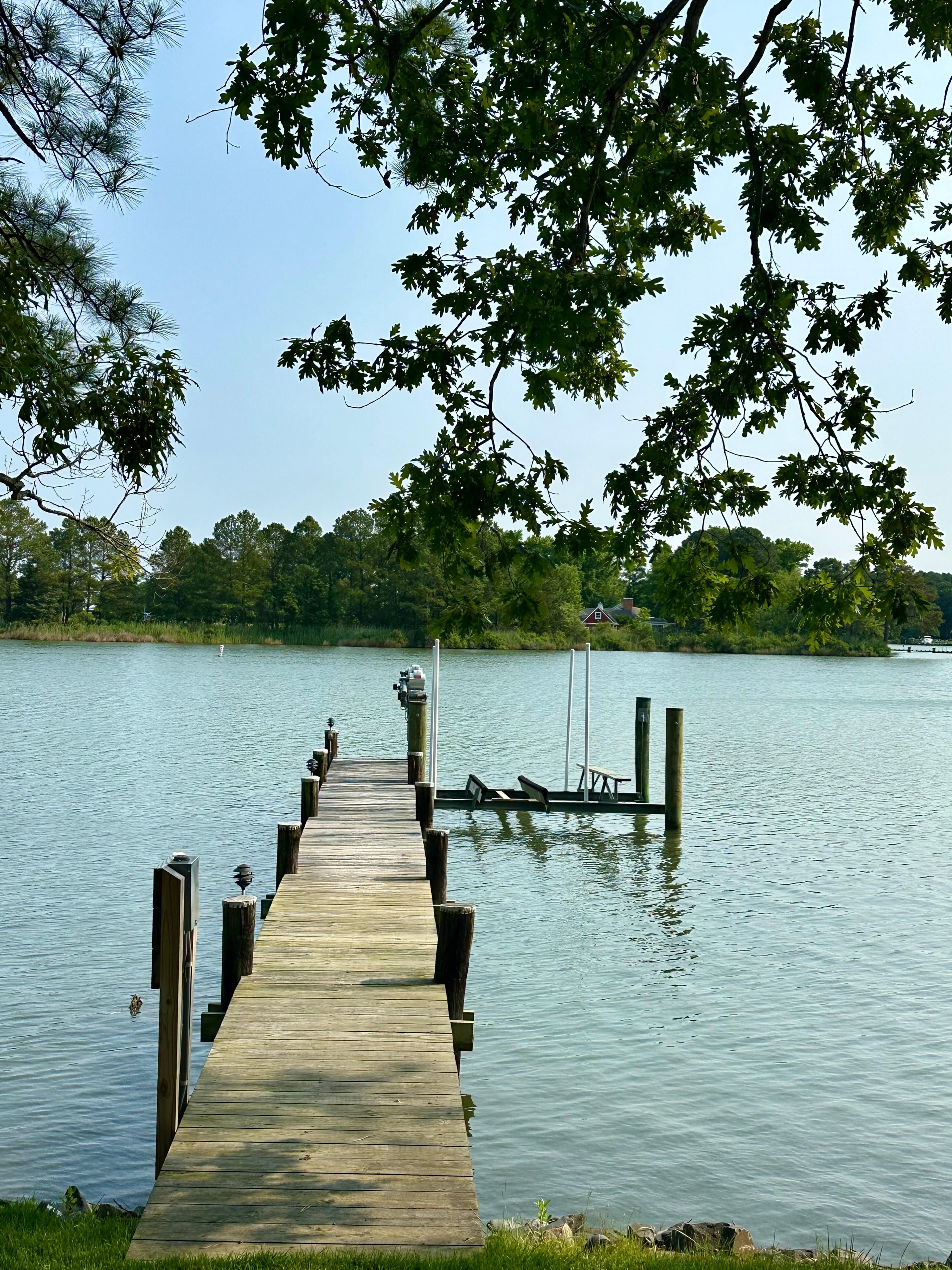 The cabin's dock