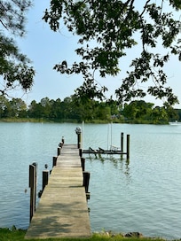 The cabin's dock
