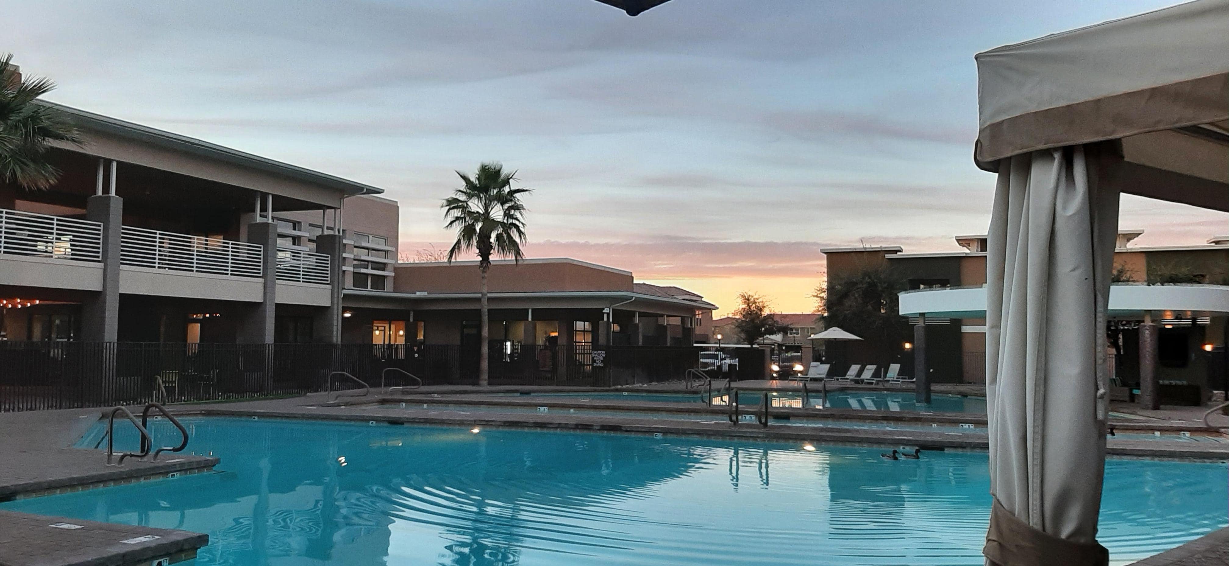 Sunset from the hottub. 