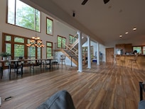 Spacious entertainment space