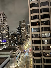 Great view of Michigan Avenue.
