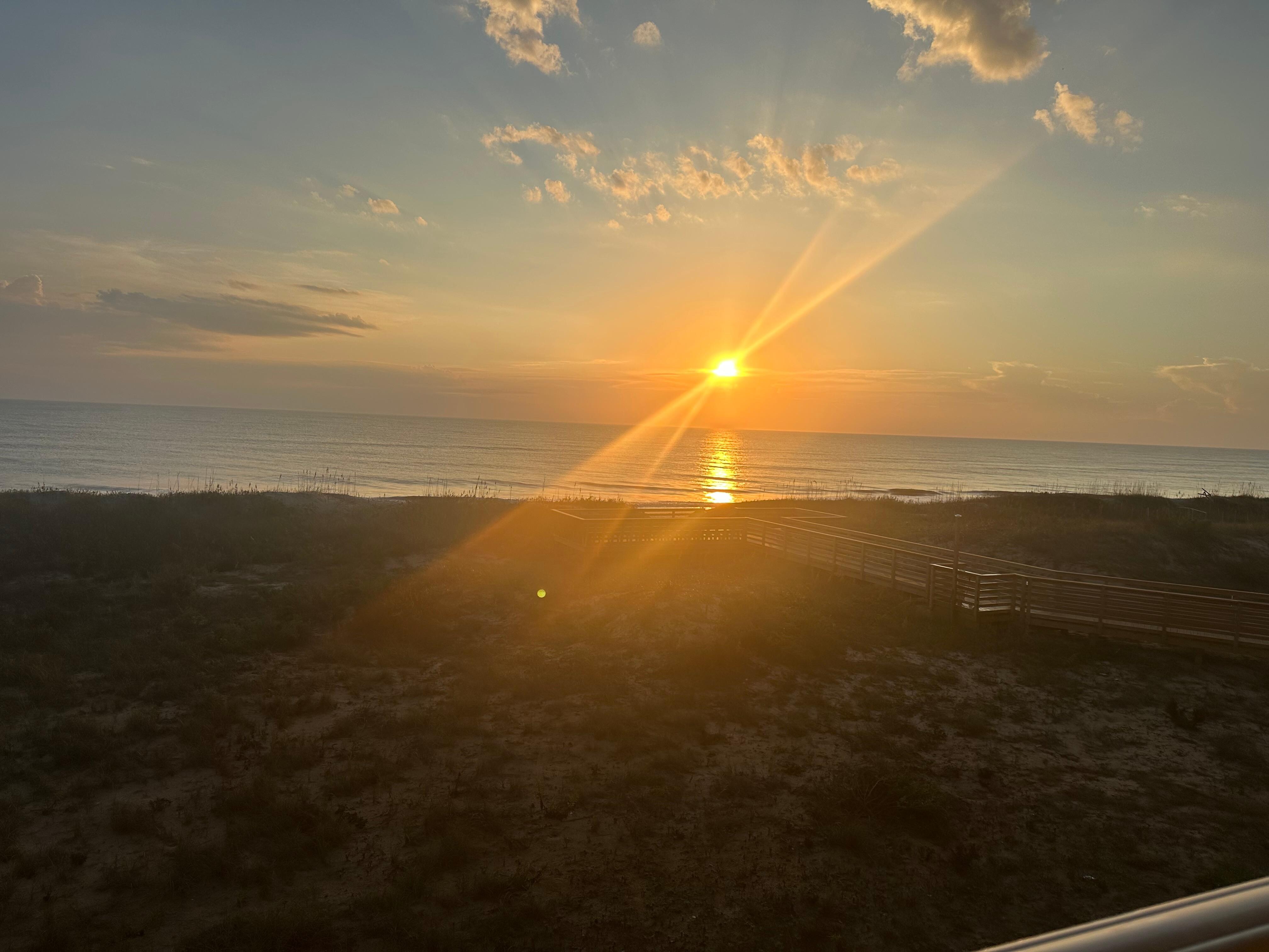 Sunrise view from the balcony 