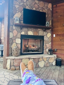 Outside fireplace