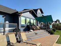 Large deck with lots of seating