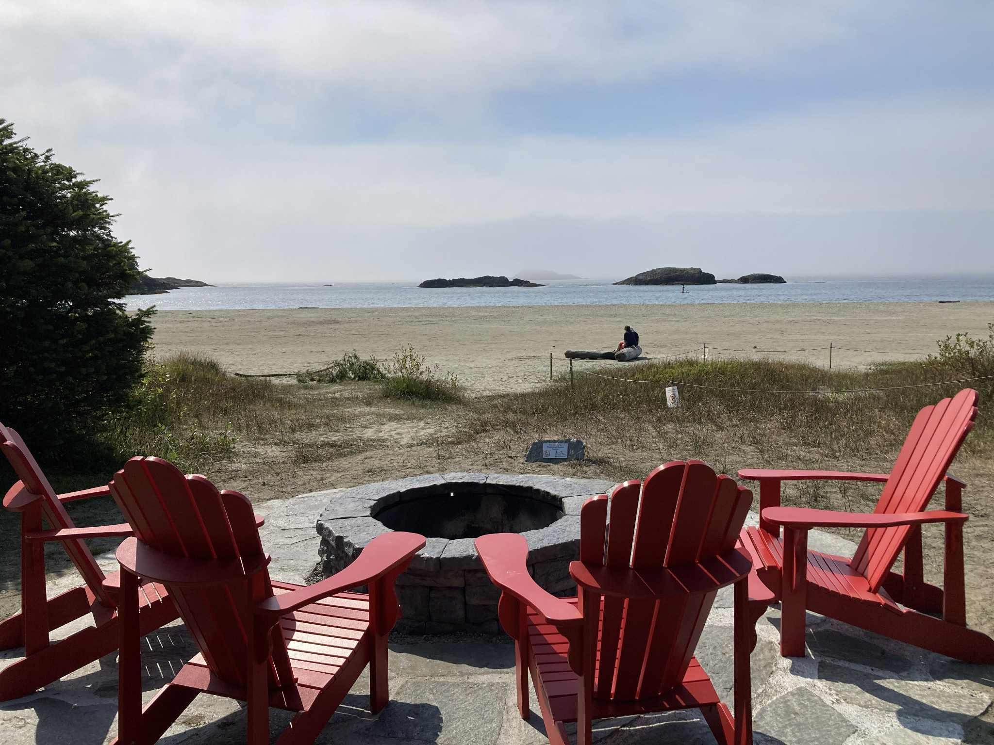 Fire pits on the beach