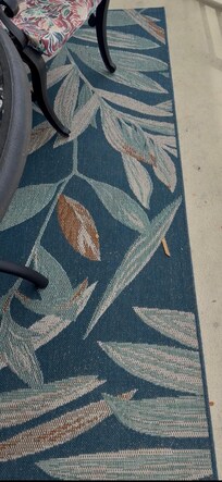 This does not really do it justice. There was saw dust all over balcony door rug