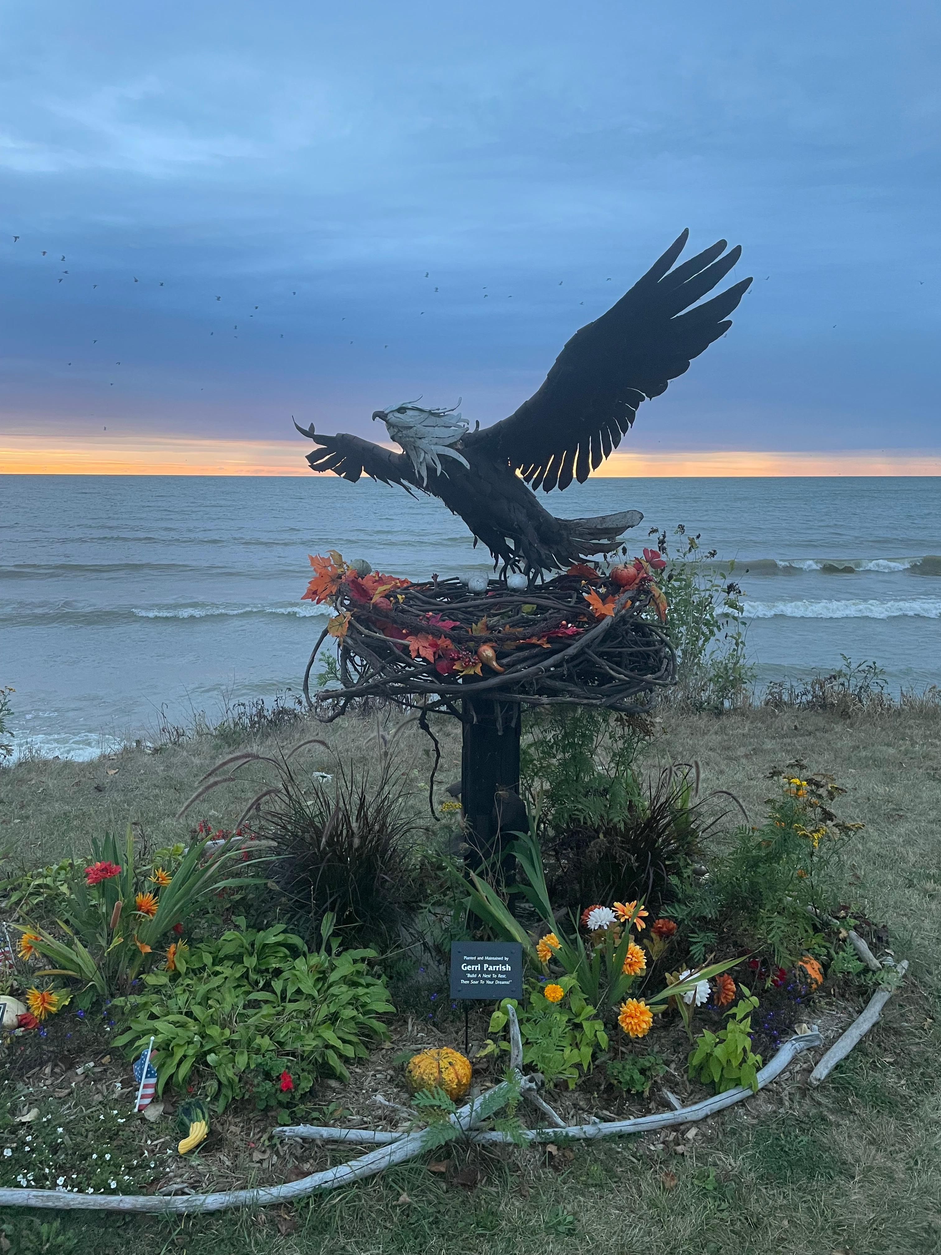 Art work by the lake 