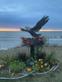 Art work by the lake