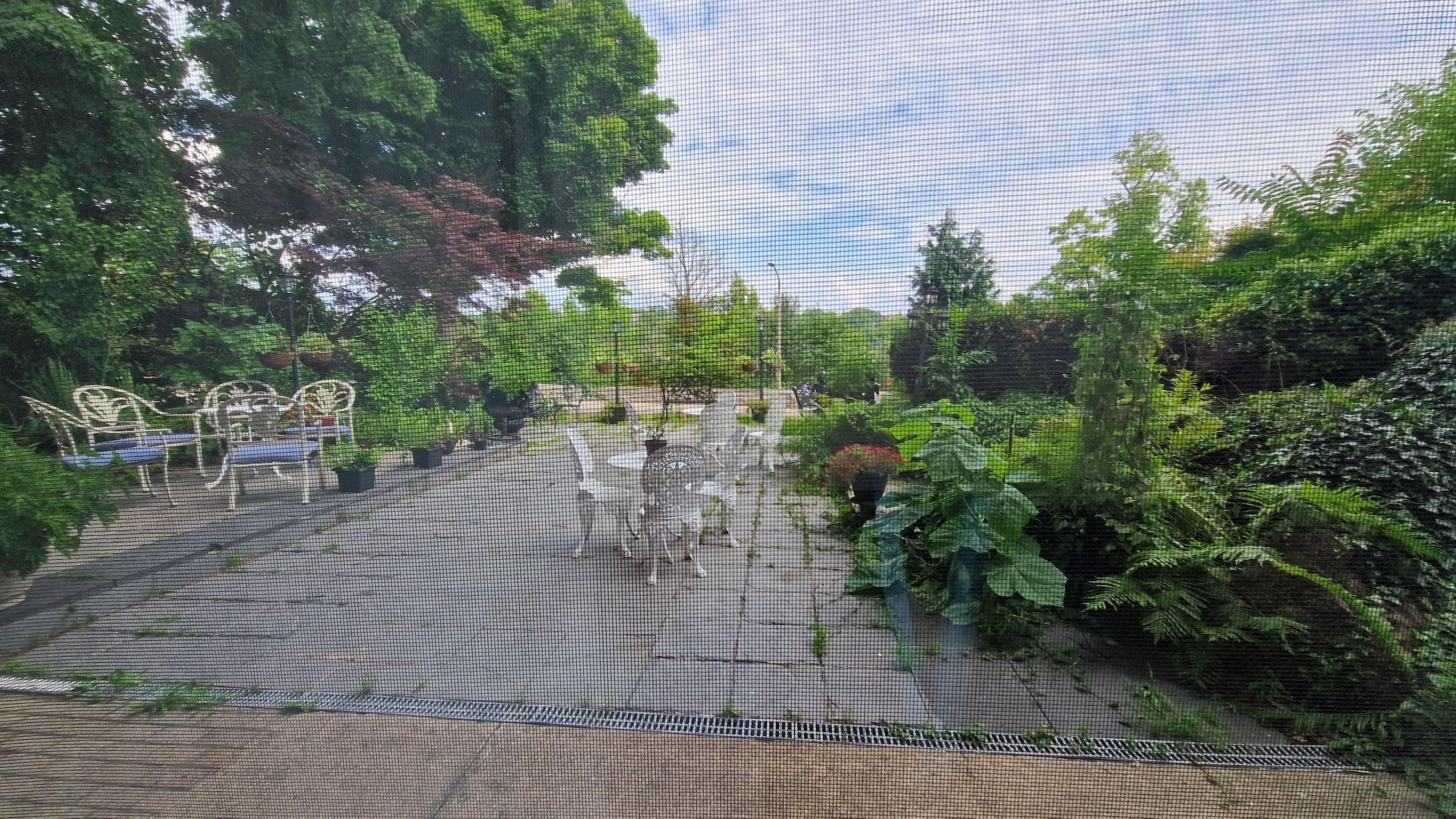 Terrace outsude room, no privacy