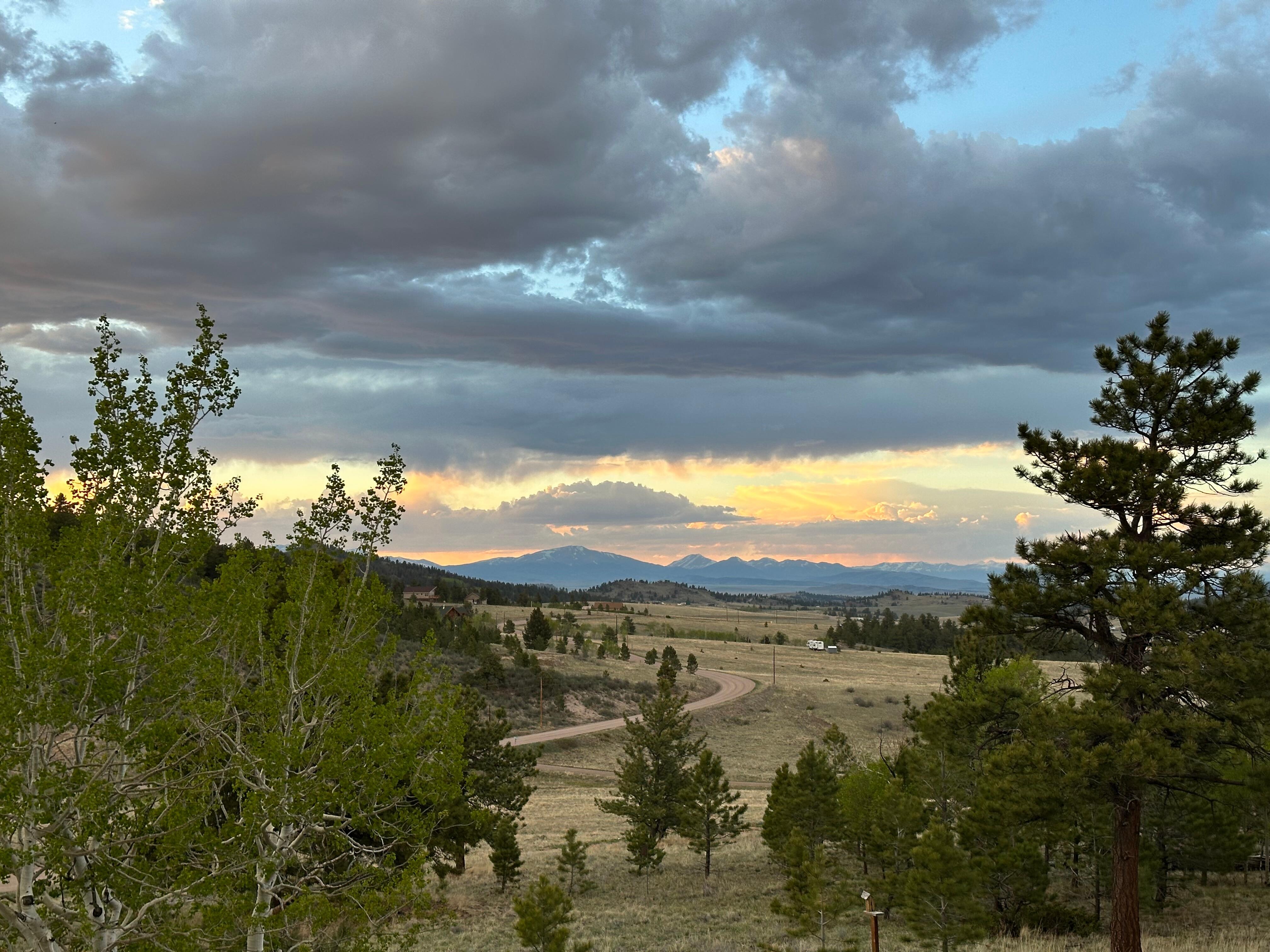 Sunset from the deck. 
