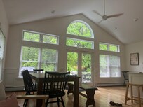 Open concept living area - beautiful windows